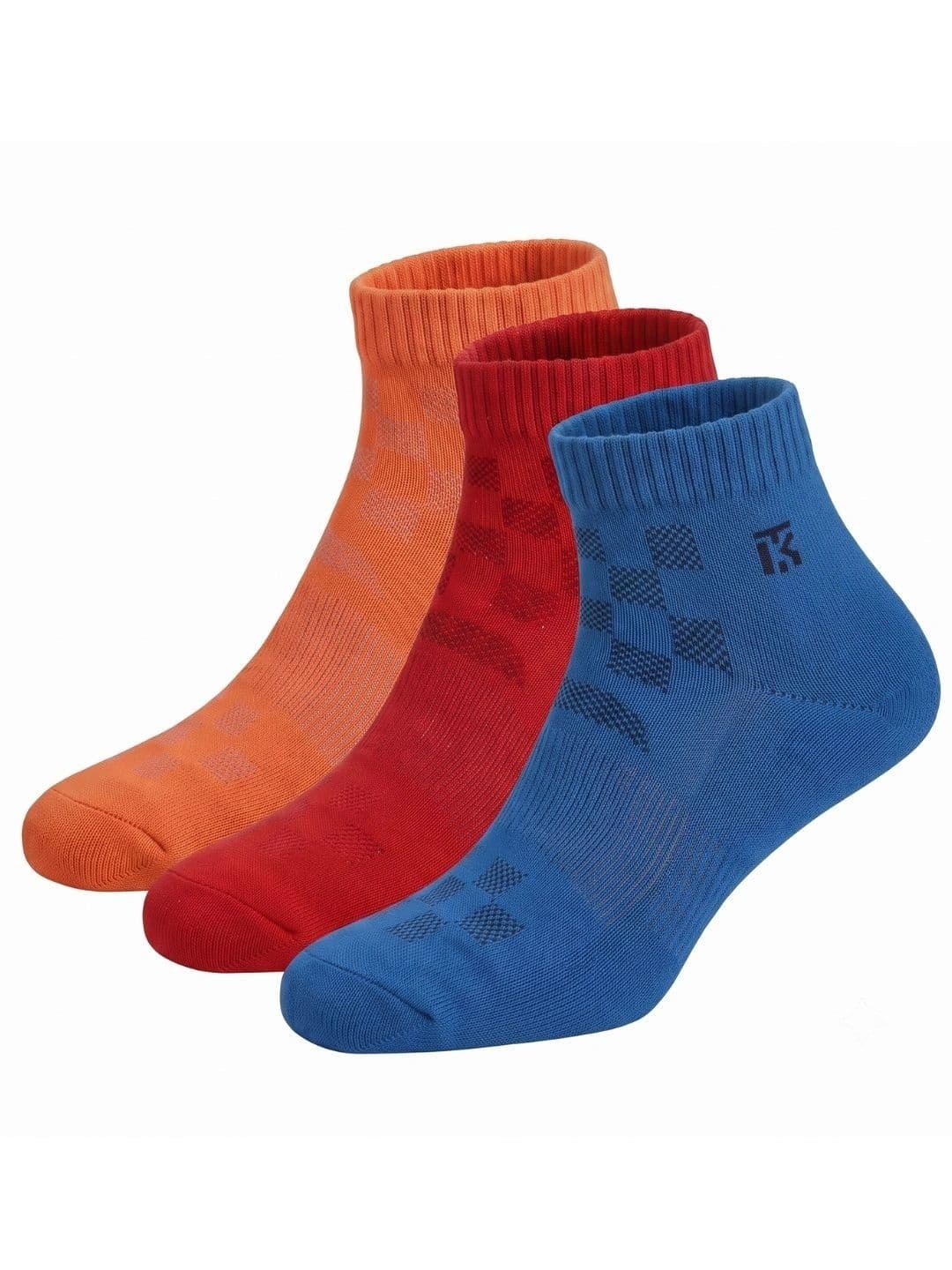 Kikitoes Men Pack of 3 Bamboo Ankle Length Assorted Solid Sports Socks - view 1