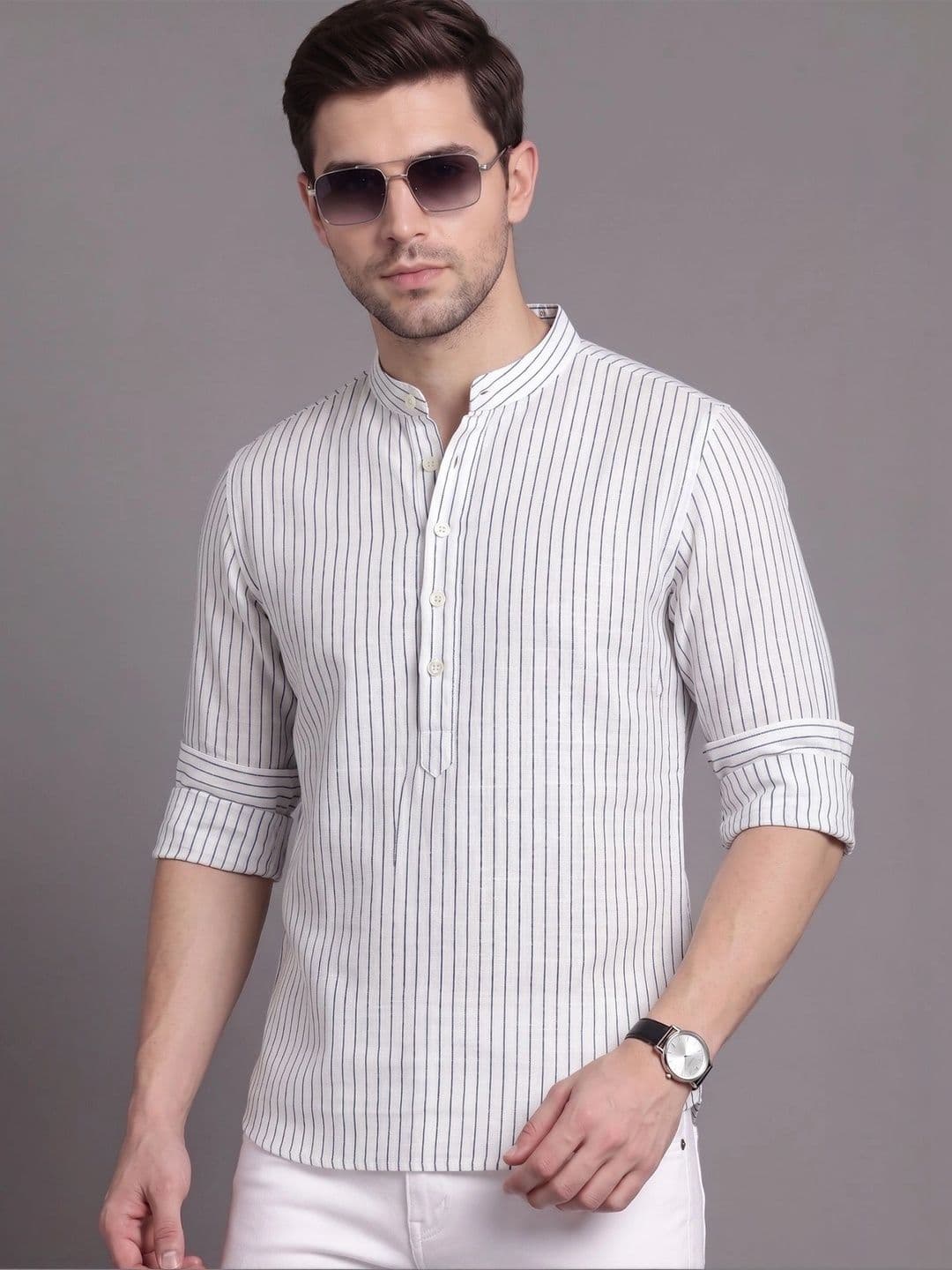 MAAHI FABS Men Striped Kurta - view 1