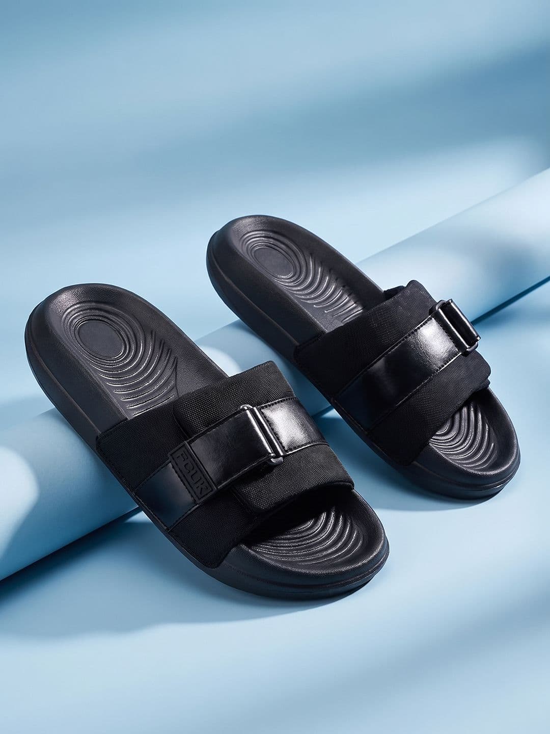FCUK Men Textured Sliders - view 1