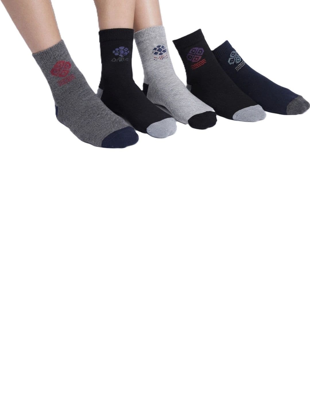 TINY HANDS Men Pack of 3 Cotton Assorted Patterned Ankle Length Socks - view 1