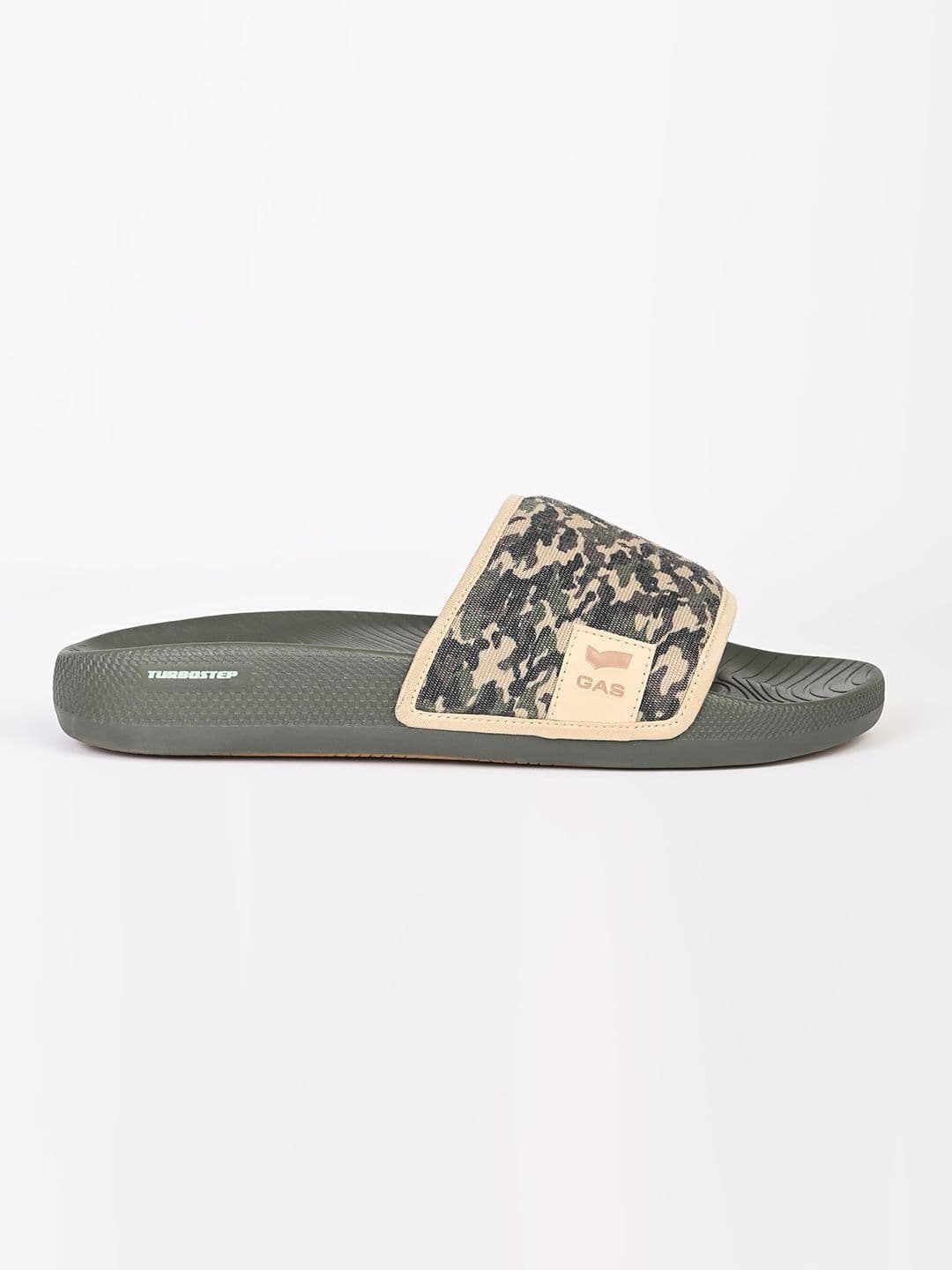 GAS Men NeoSplash Olive Beige Slides - view 1