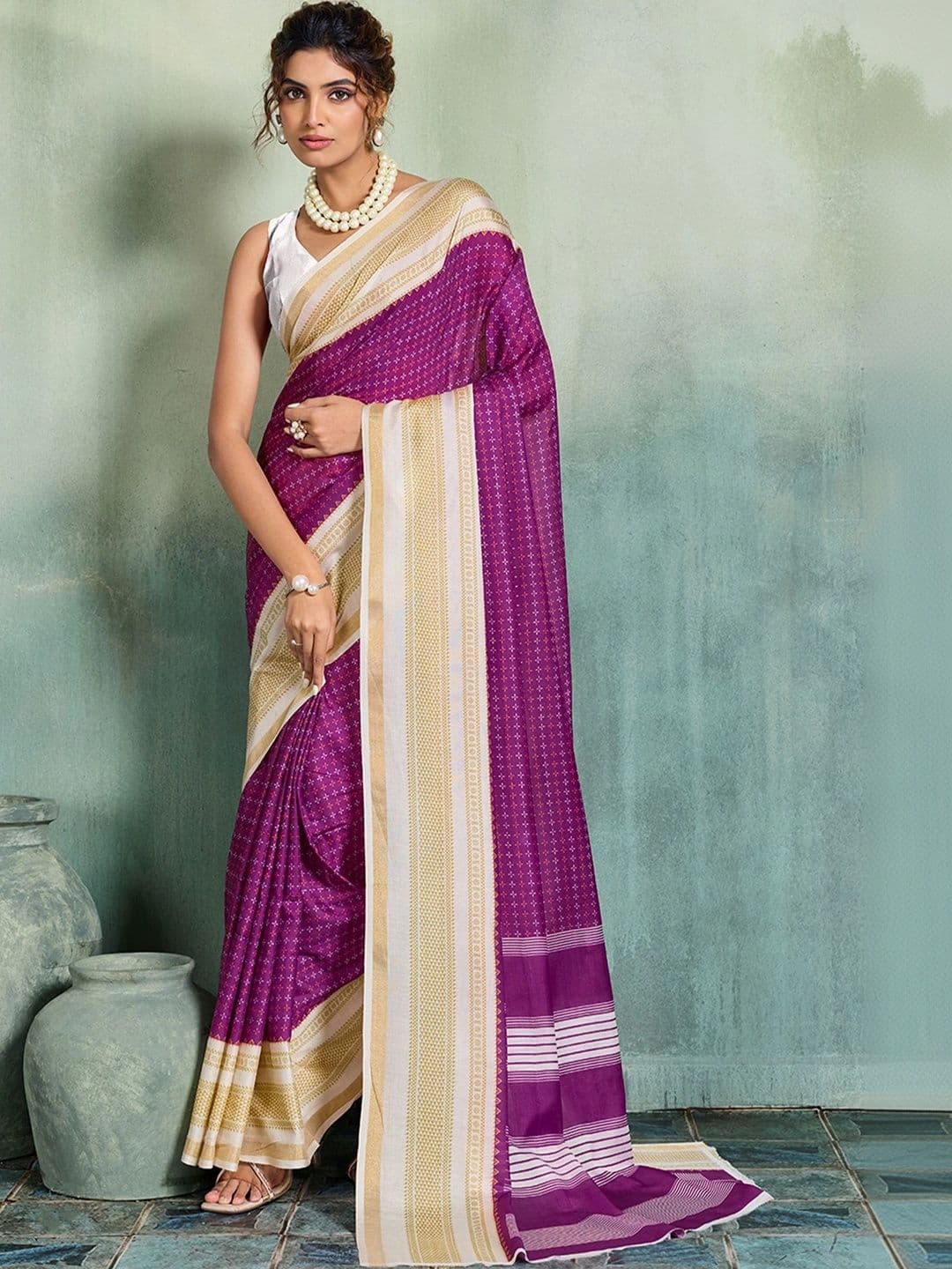 Nayanthara Trends Zari Designer Saree - view 1