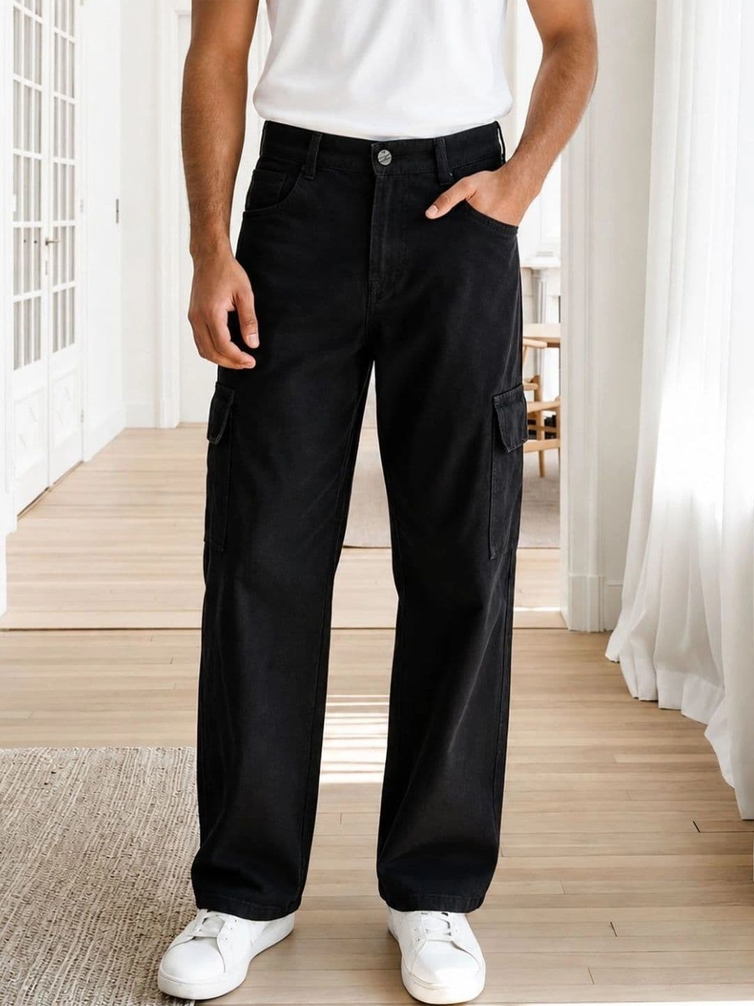 FLARING Men Classic Relaxed Fit Mid-Rise Stretchable Jeans - view 1