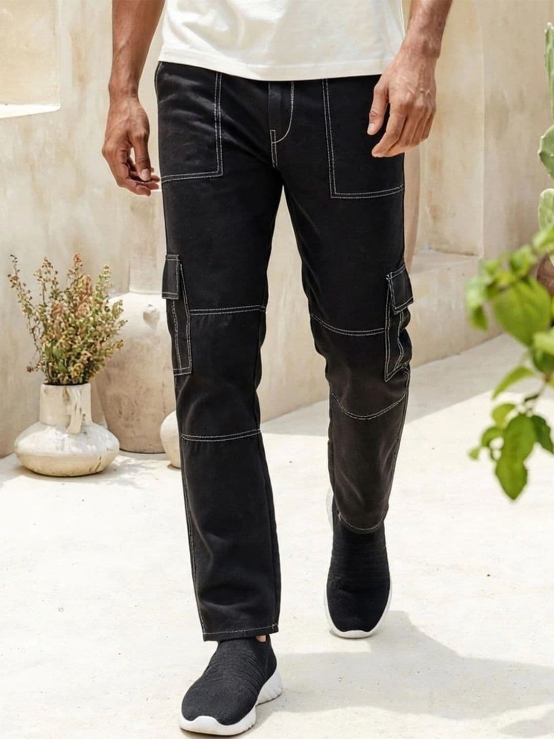 FLARING Men Classic Regular Fit Mid-Rise Stretchable Jeans - view 1