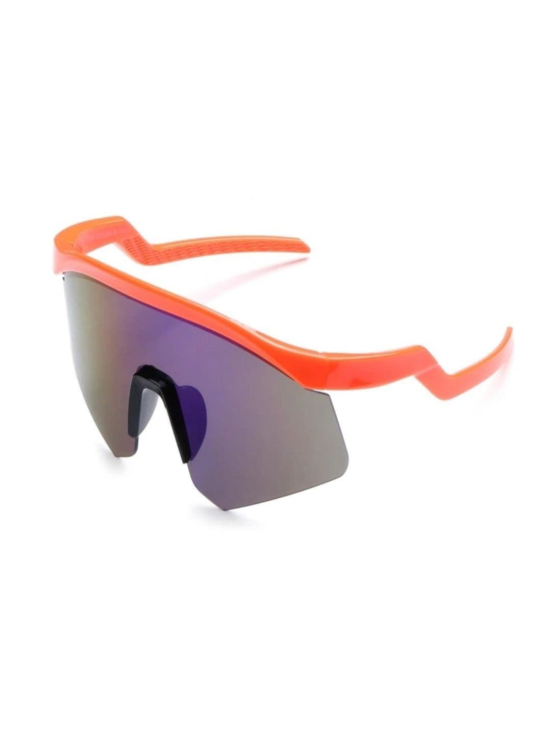 CROSS BENCH Unisex Blue Lens & Orange Sports Sunglasses with - view 1