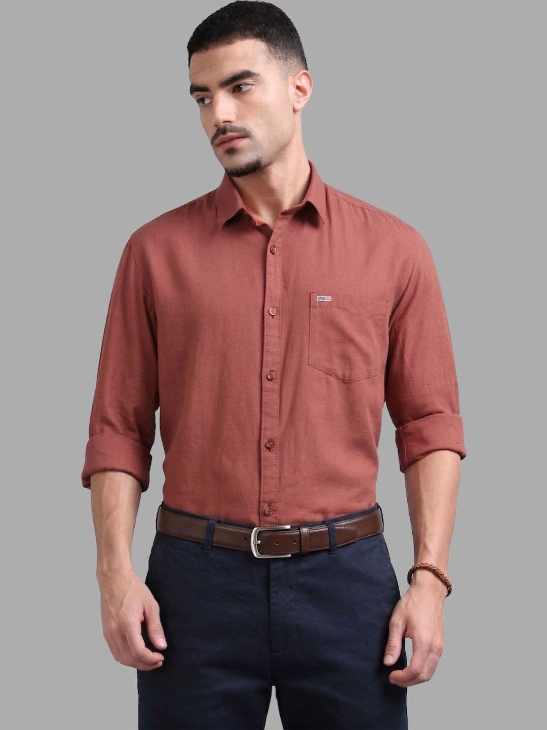 U.S. PITCHERS Men Modern Slim Fit Casual Shirt - view 1