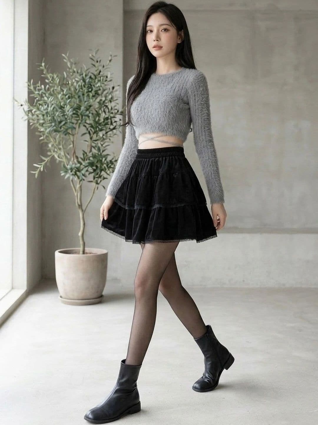 Suo Women Tiered Mini Flared Skirt - view 1