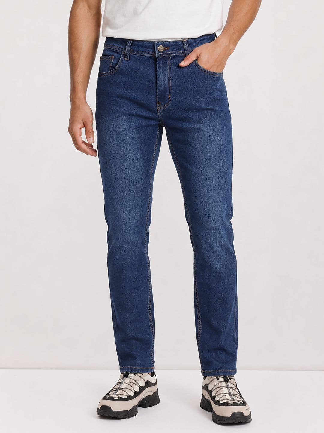 The Roadster Life Co. Men Slim Fit Light Fade Stretchable Jeans - view 1