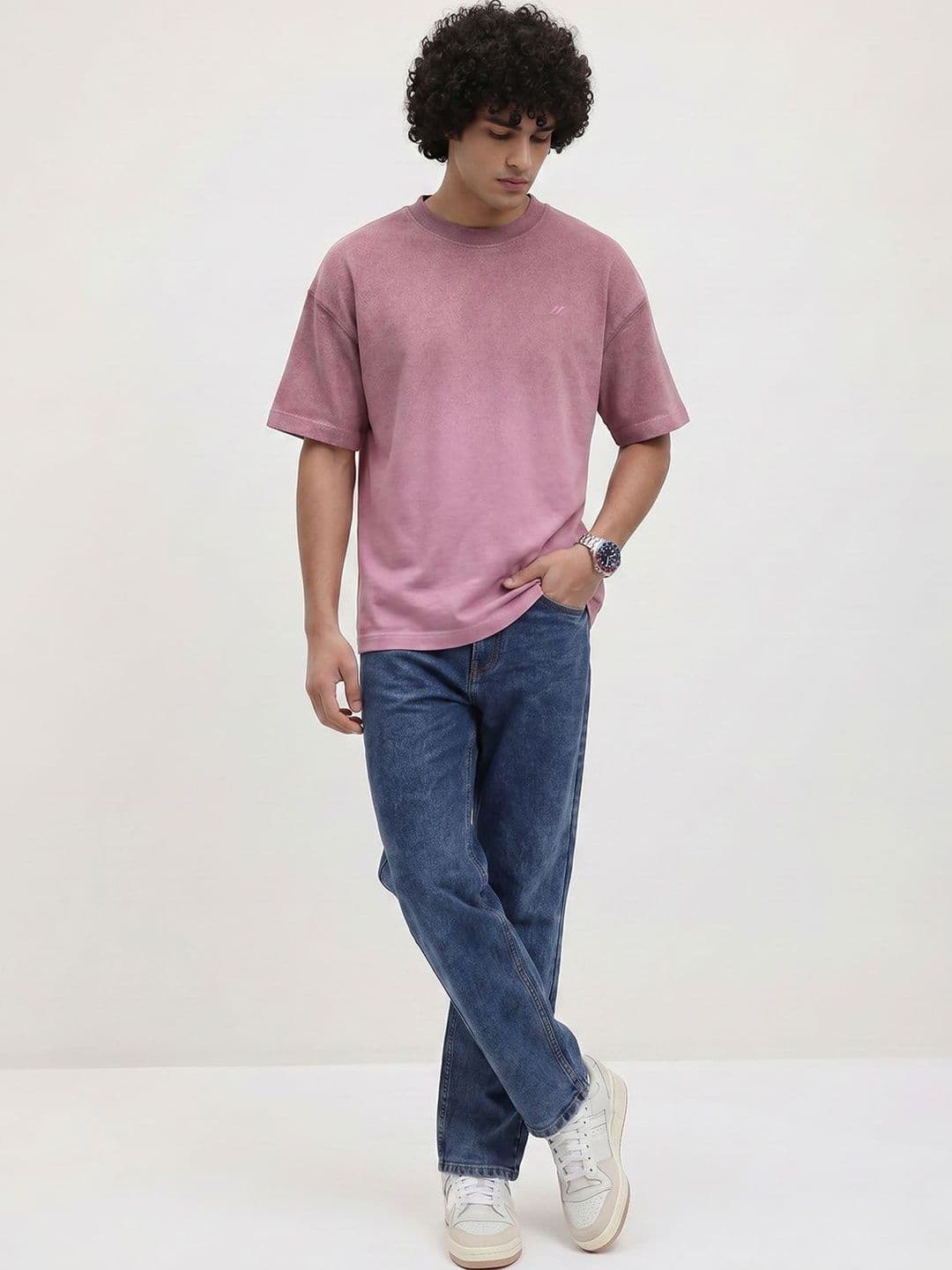 The Roadster Life Co. Men Straight Fit Mid-Rise Heavy Fade Stretchable Jeans - view 1
