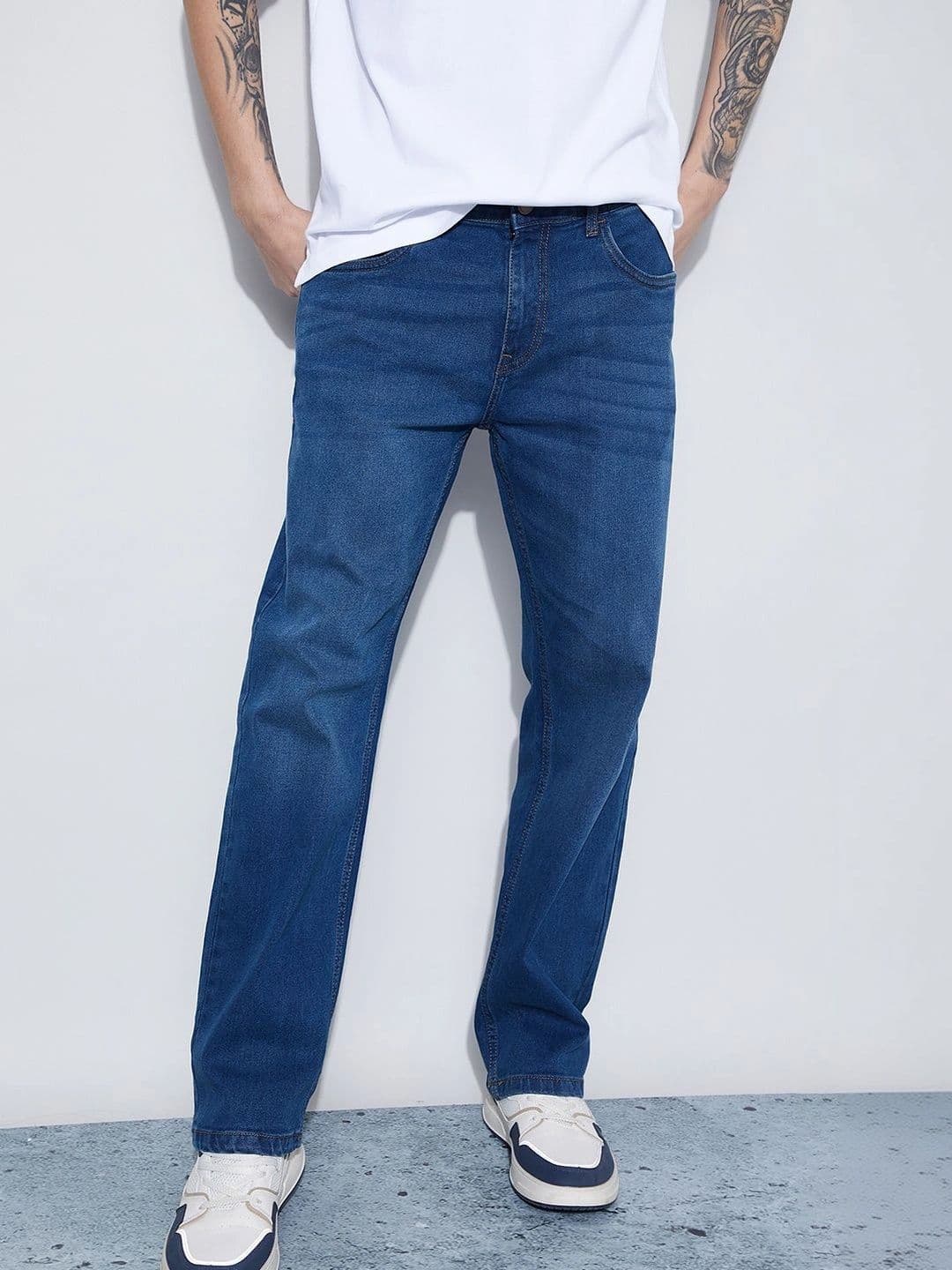 Fame Forever by Lifestyle Men Straight Fit Mid-Rise Stretchable Jeans - view 1