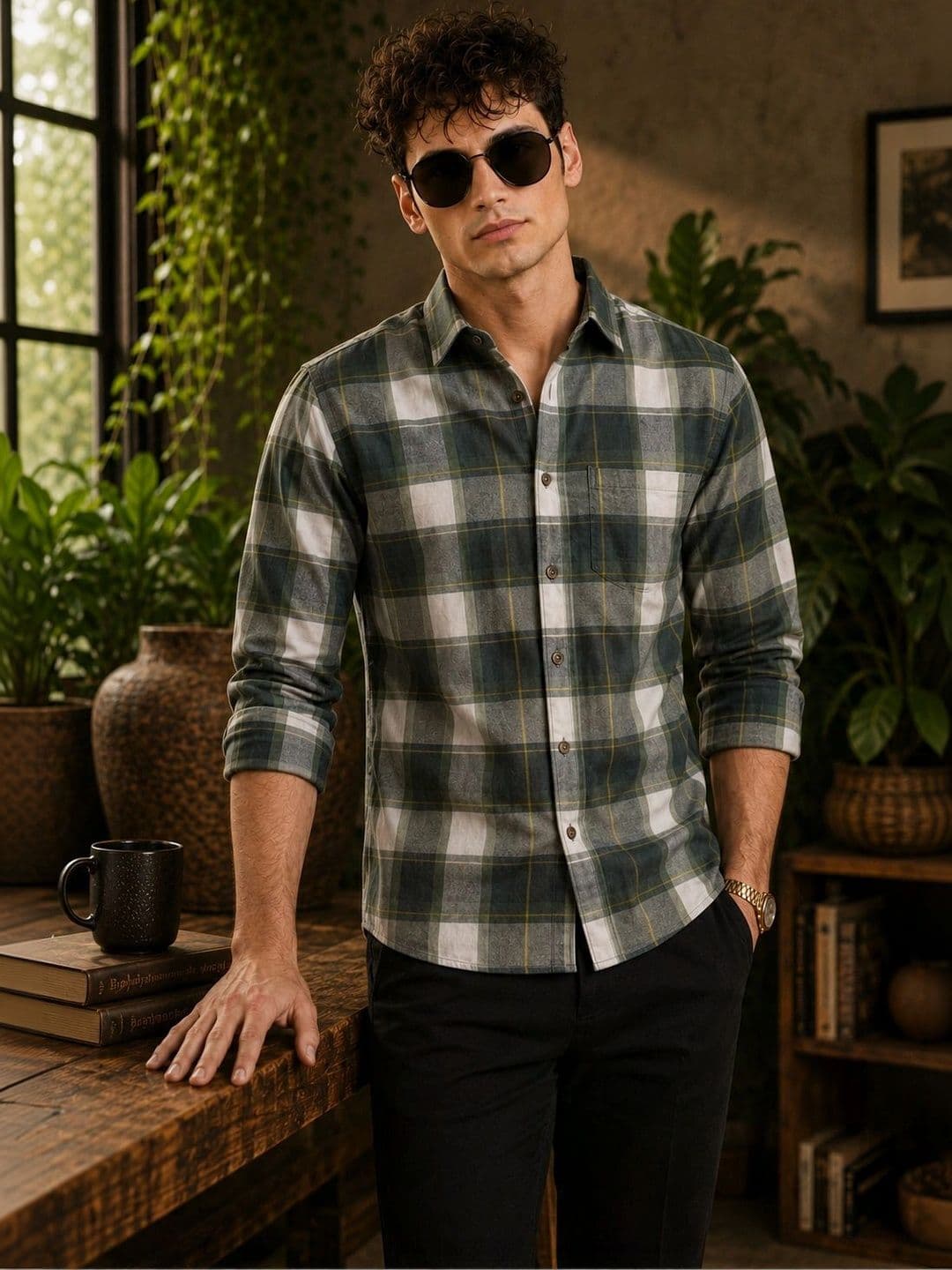 AGNIVAR COLLECTION Men Comfort Tartan Checks Checked Casual Shirt - view 1