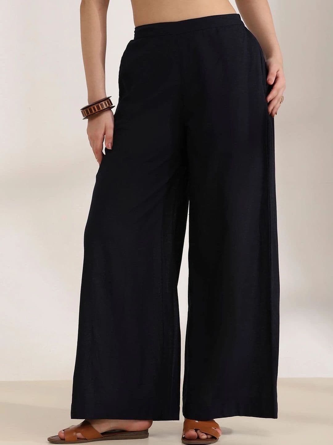 Rangriti Women Knitted Ethnic Palazzos - view 1