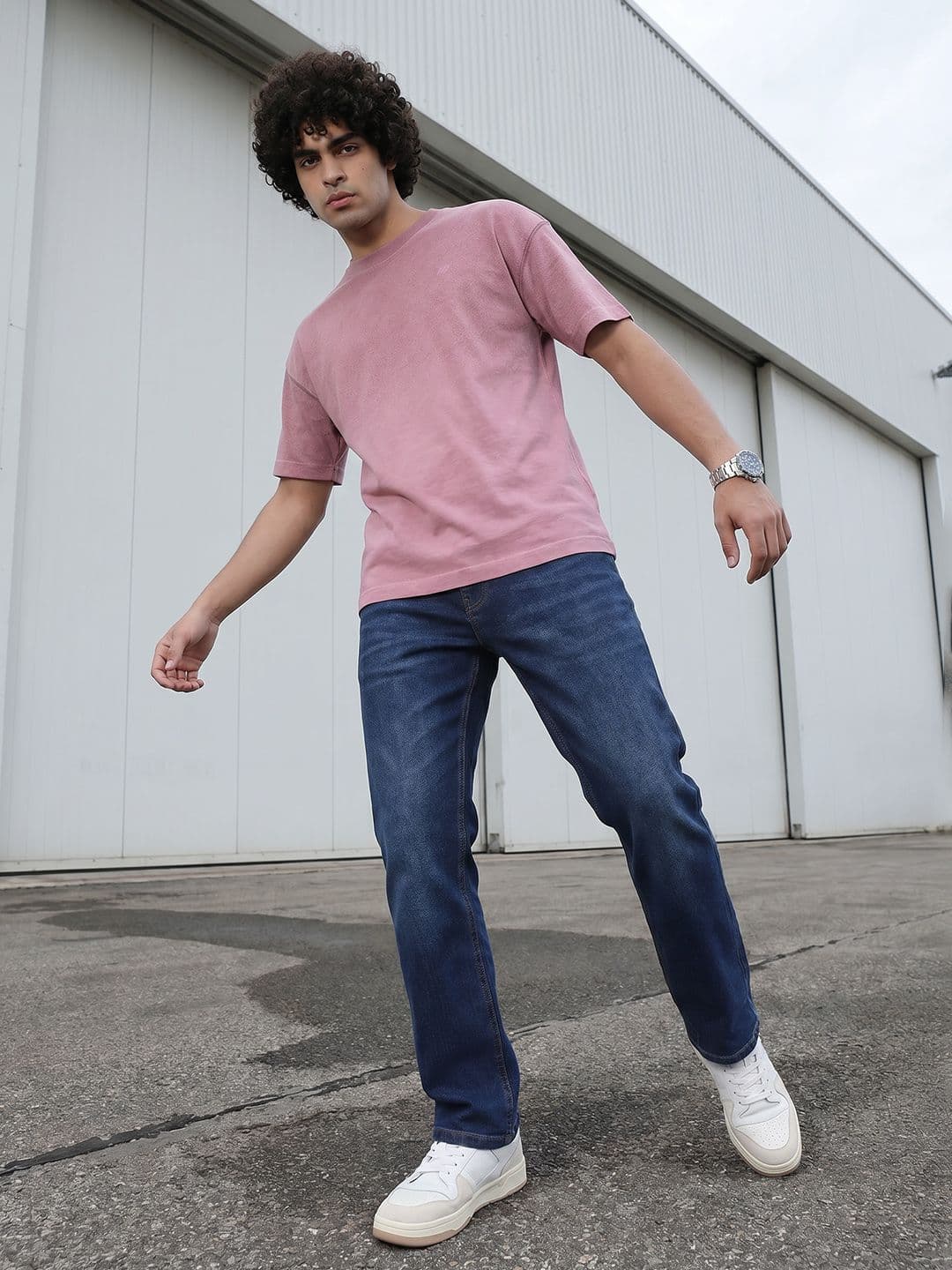 The Roadster Life Co. Men Straight Fit Light Fade Stretchable Jeans - view 1
