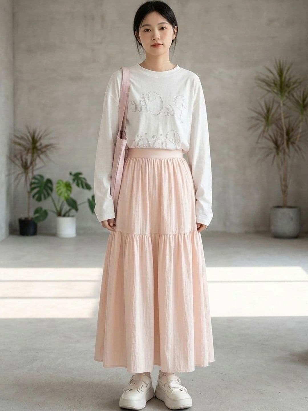 Suo Women Tiered Maxi Tiered Skirt - view 1