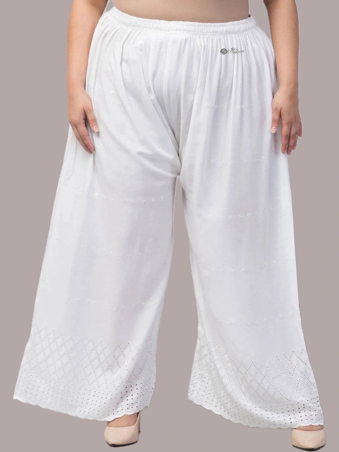Craftloom Women Ethnic Motifs Embroidered Knitted Ethnic Palazzos - view 1