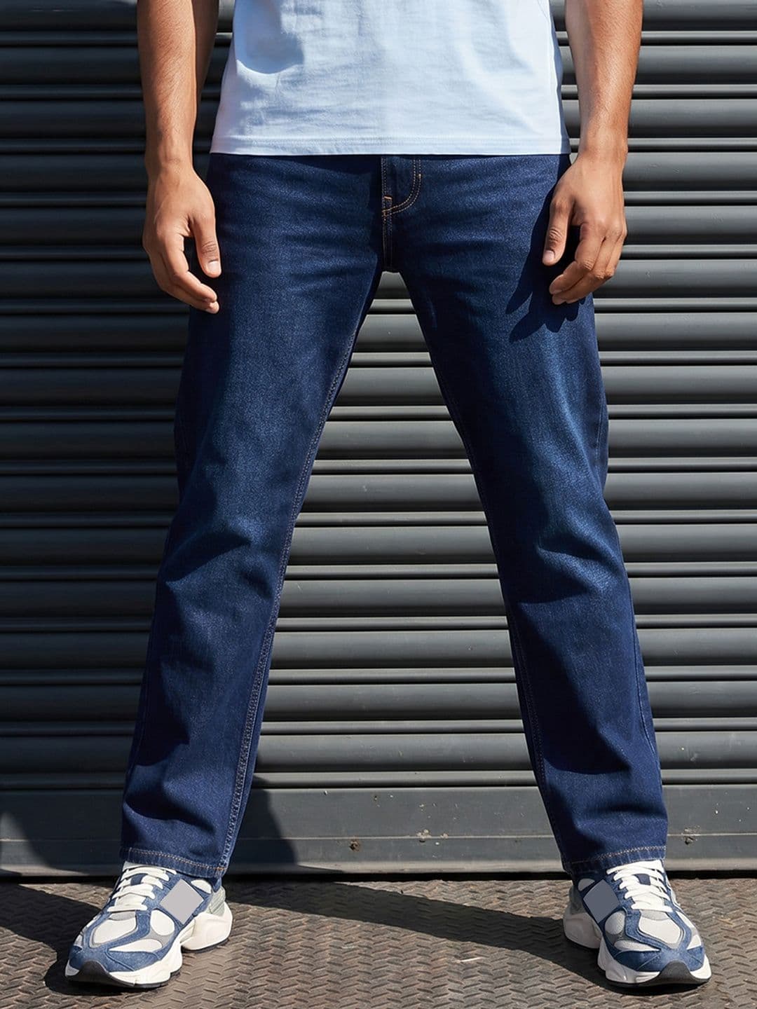 The Roadster Life Co. Men Straight Fit Light Fade Stretchable Jeans - view 1
