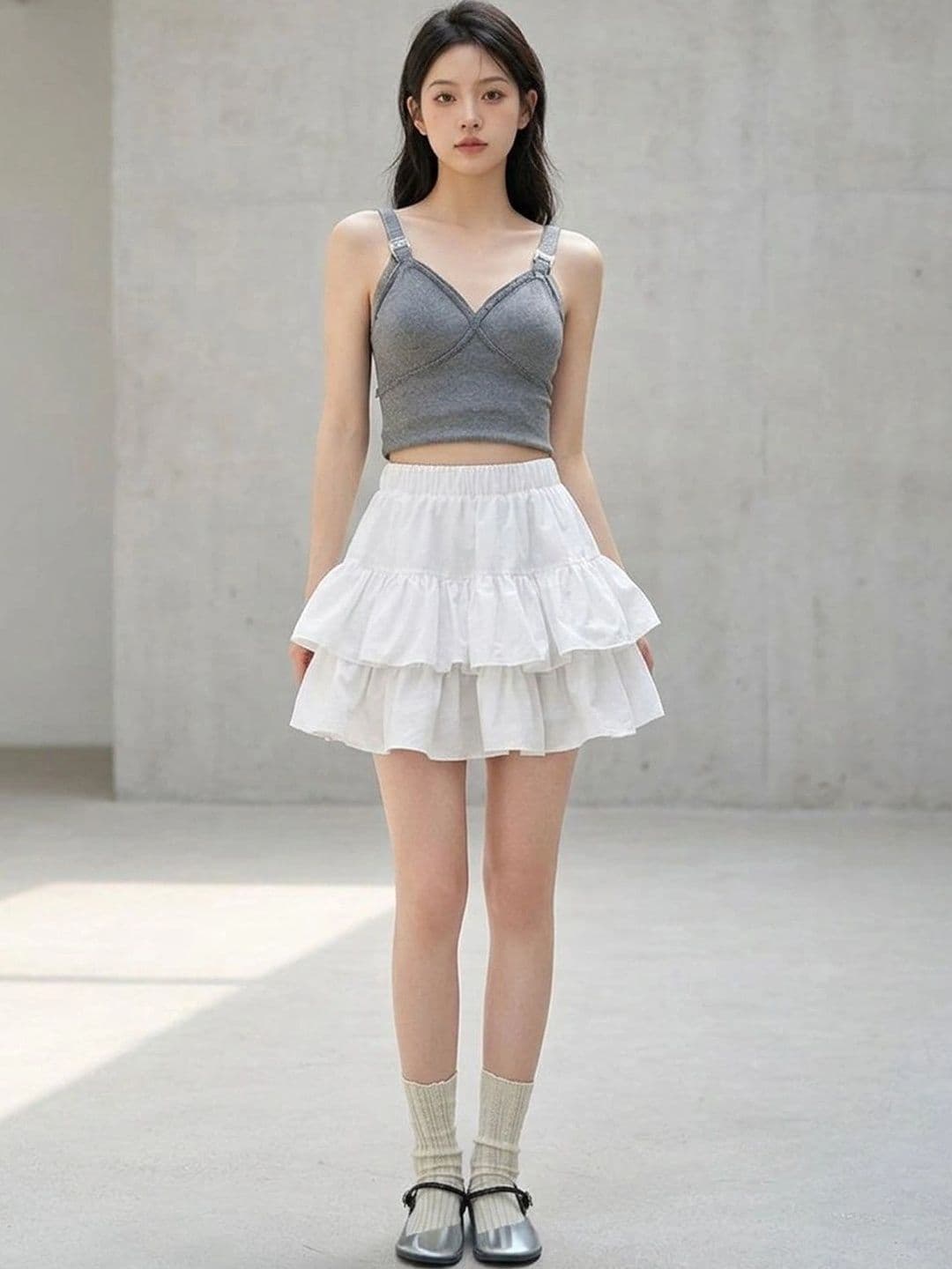 Suo Women Tiered Mini Flared Skirt - view 1