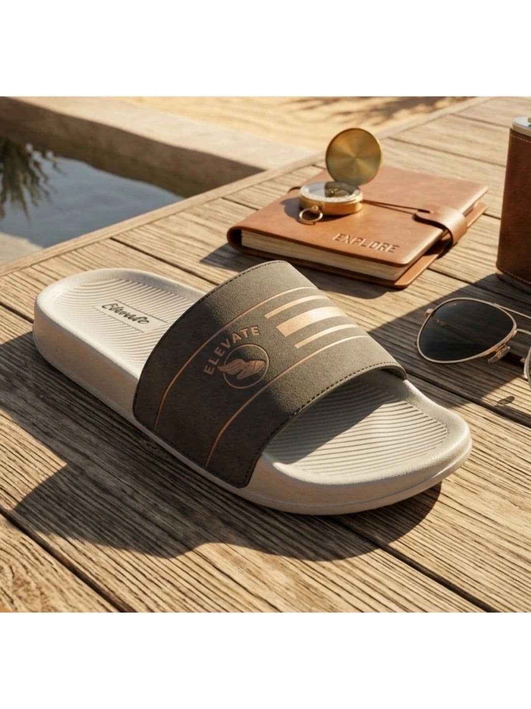 ELEVATE STEPS Men Printed Sliders - view 1