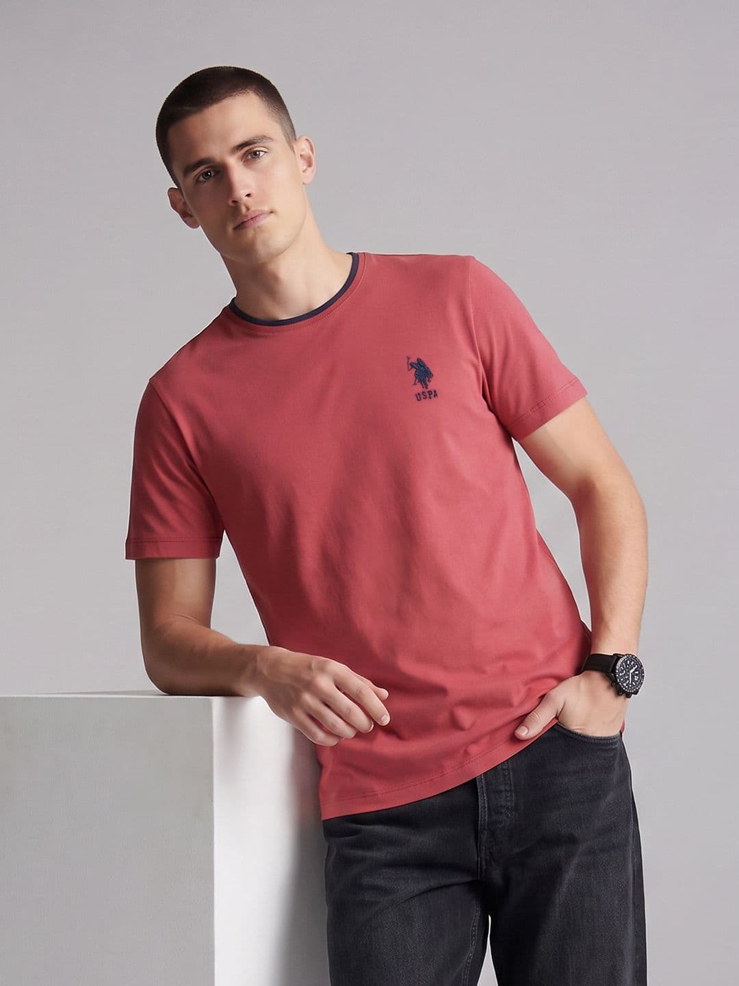 U.S. Polo Assn. Brand Logo Pure Cotton T-shirt - view 1