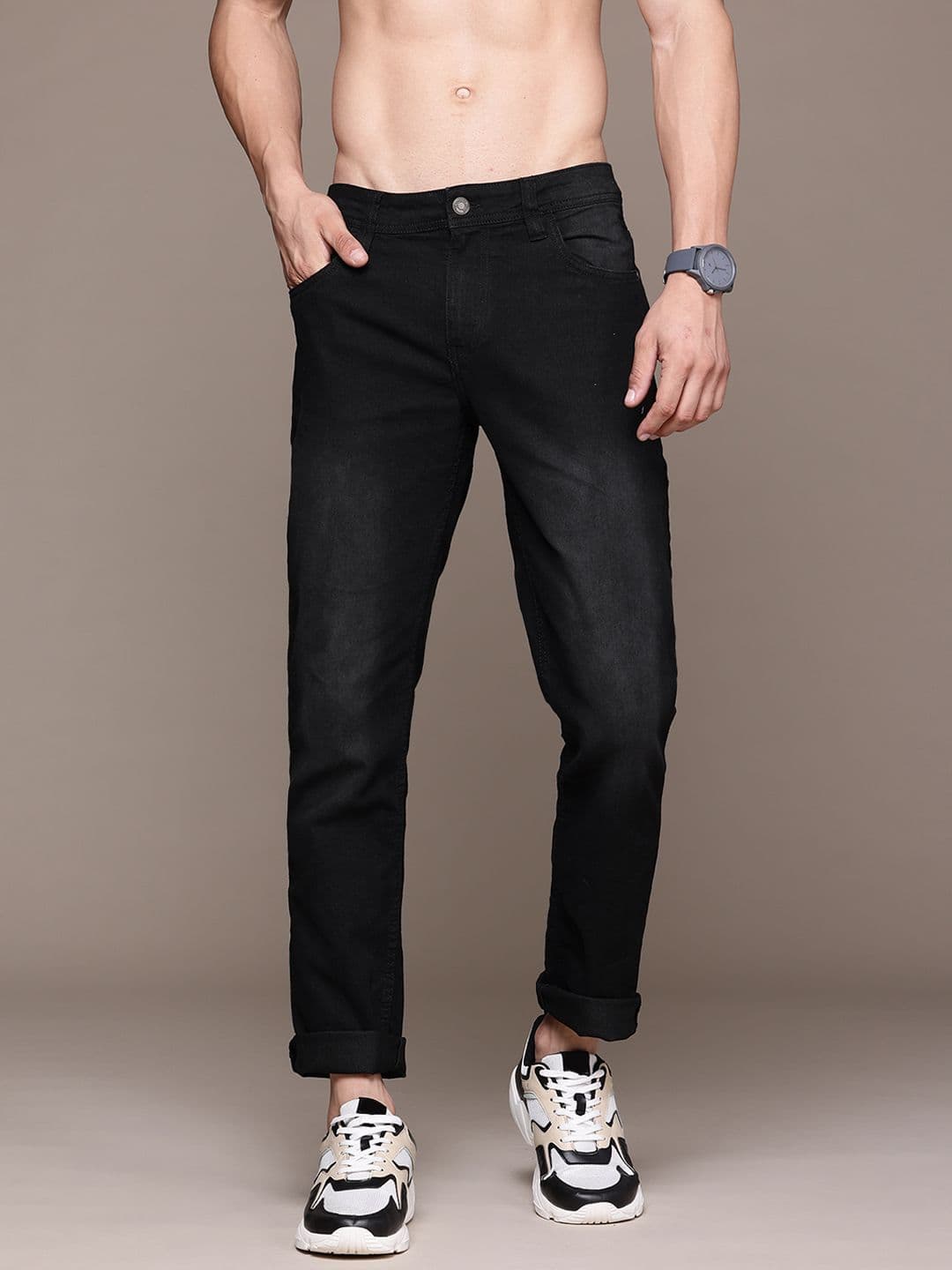 The Roadster Lifestyle Co. Men Slim Fit Light Fade Stretchable Jeans - view 1