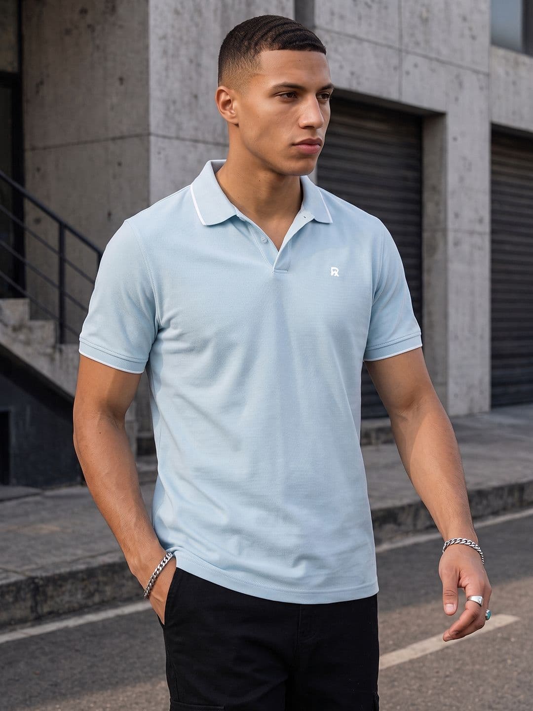 The Roadster Life Co. Polo Collar Pure Cotton T-shirt - view 1