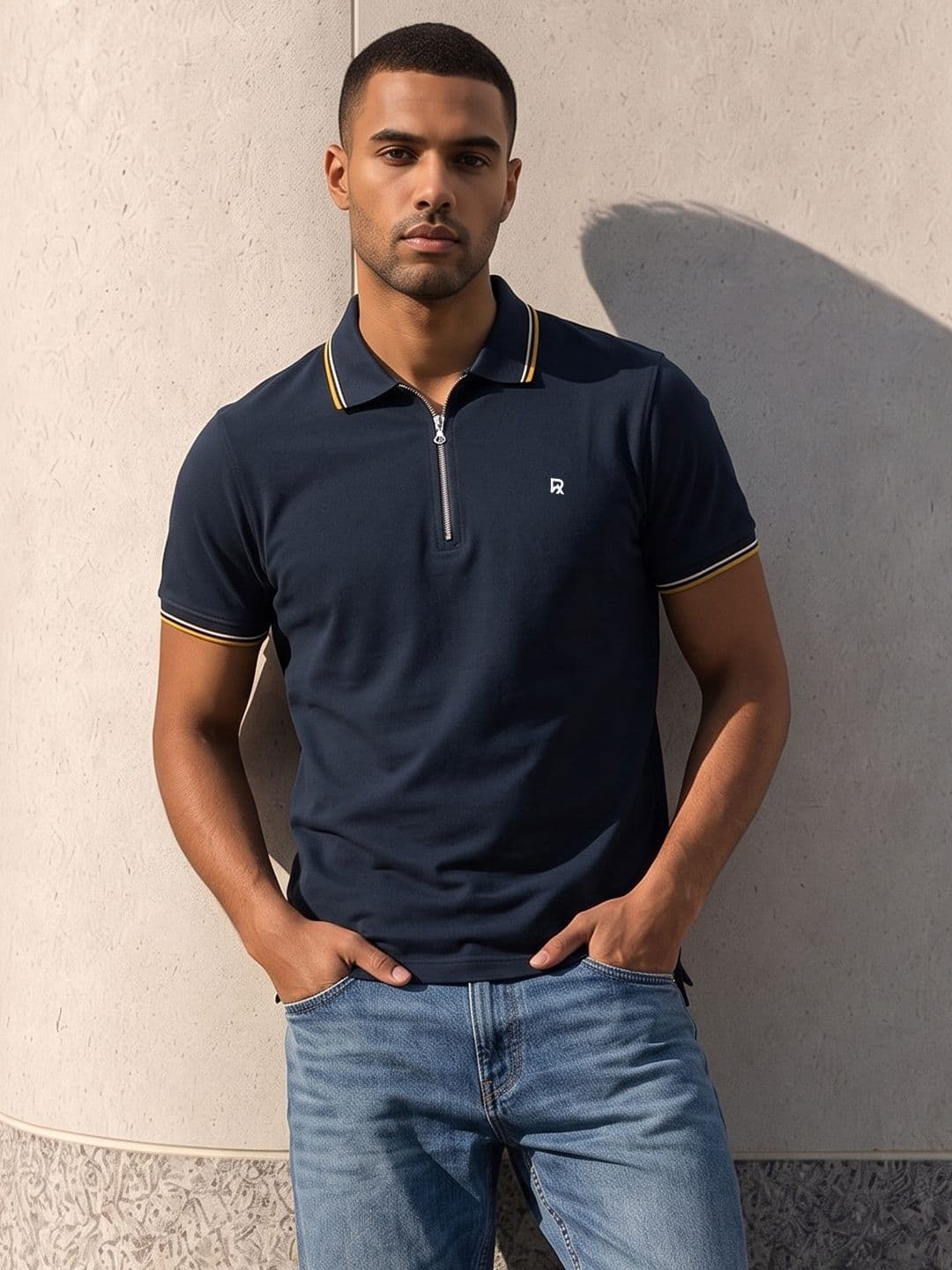 The Roadster Life Co. Polo Collar Pure Cotton T-shirt - view 1