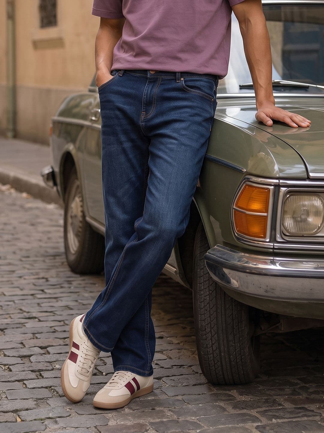 The Roadster Life Co. Men Straight Fit Light Fade Stretchable Jeans - view 1