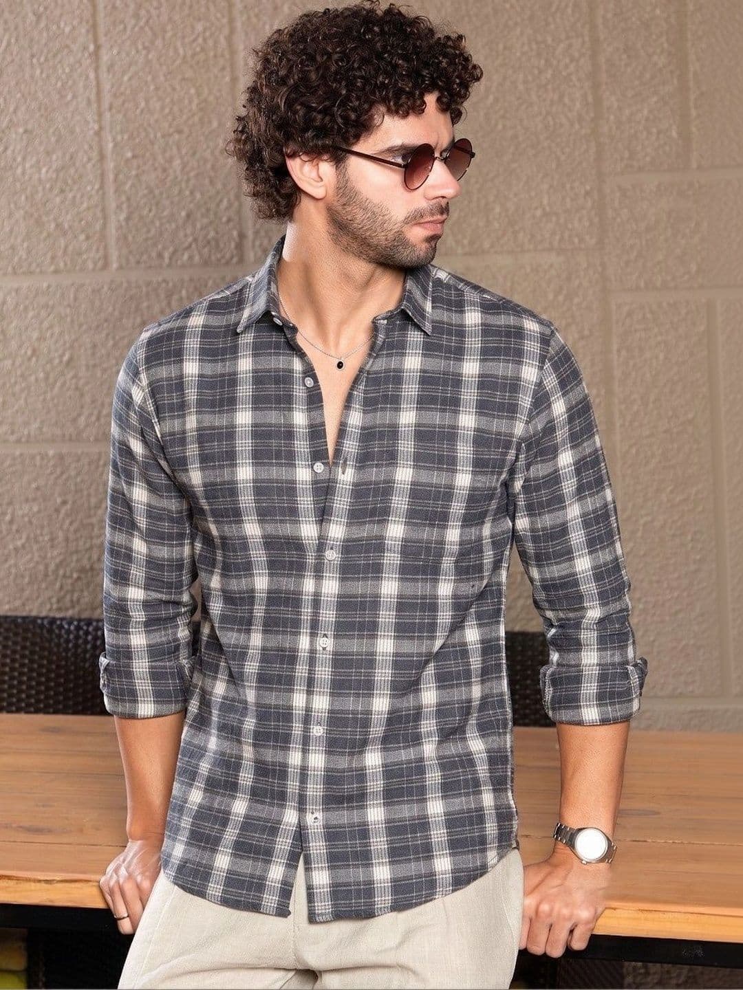 VELKYNOX Men Classic Checked Casual Shirt - view 1