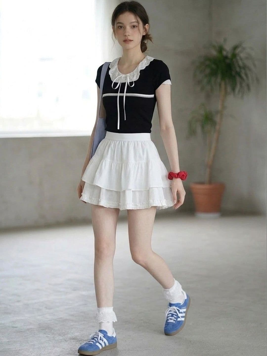 Suo Women Tiered Mini Flared Skirt - view 1