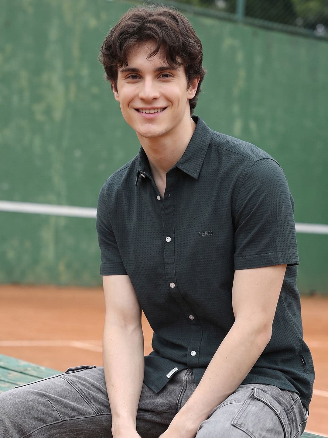 Aeropostale Textured Pure Cotton Casual Shirt - view 1