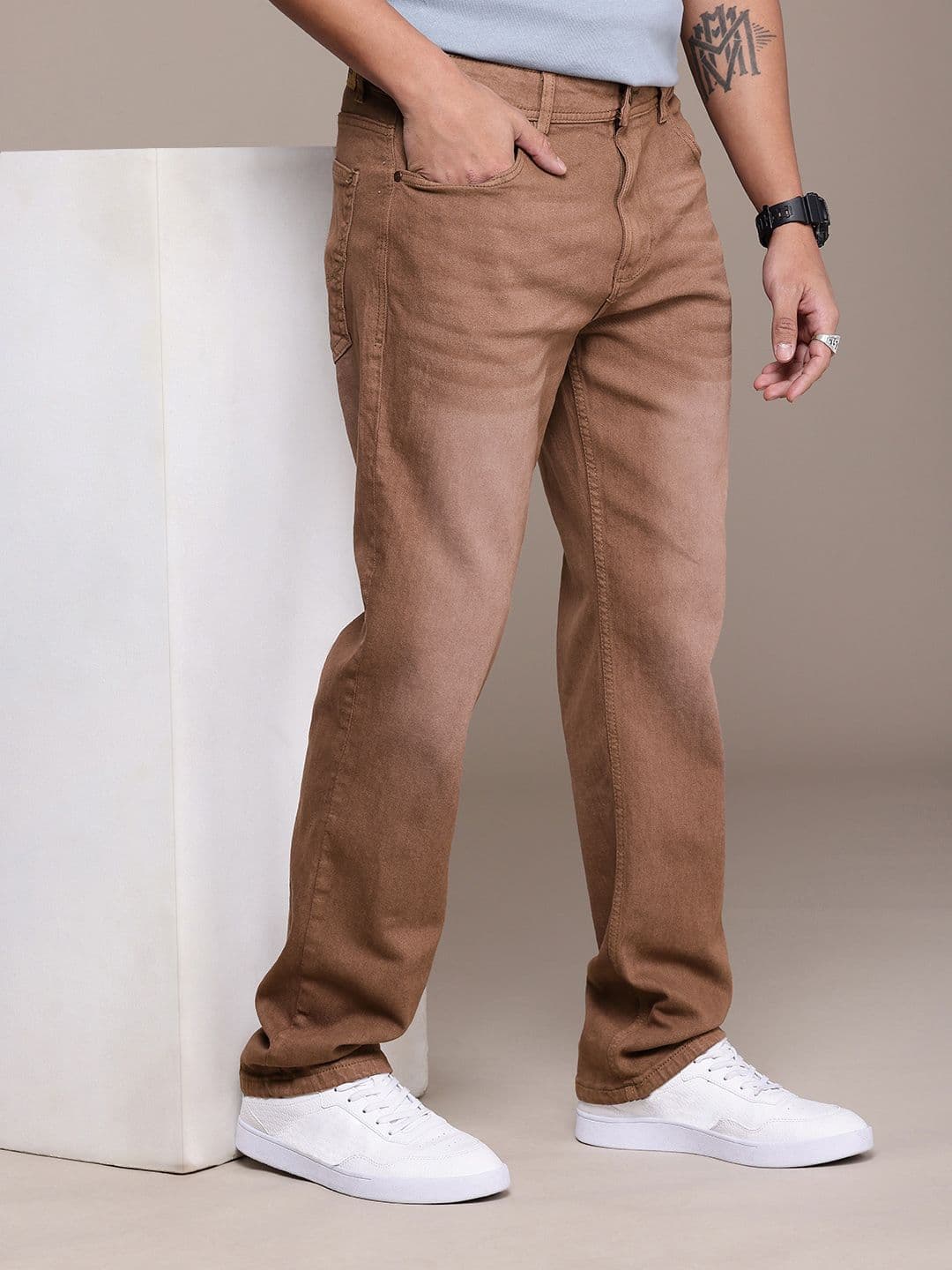 The Roadster Life Co. Men Light Fade Stretchable Jeans - view 1