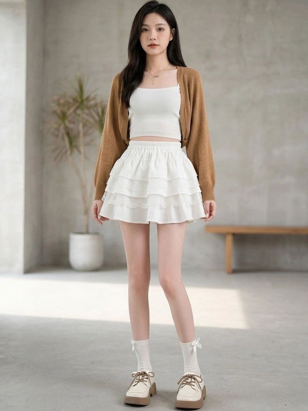 Suo Women Tiered Mini Flared Skirt - view 1