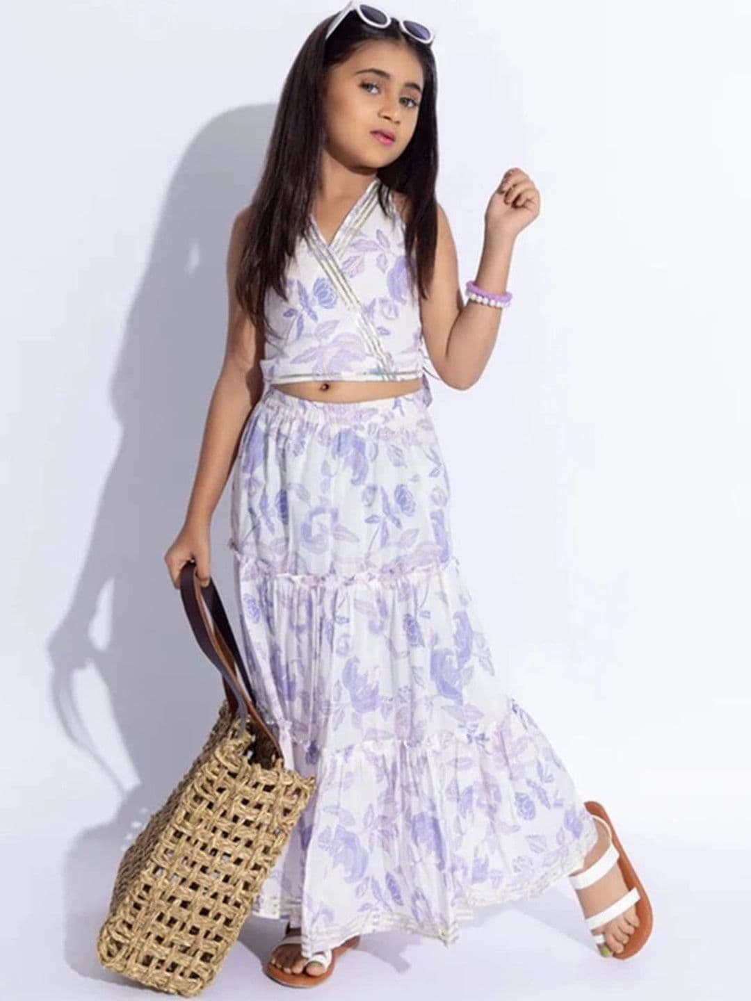 Leons Fab Girls Printed Ready to Wear Lehenga & - view 1
