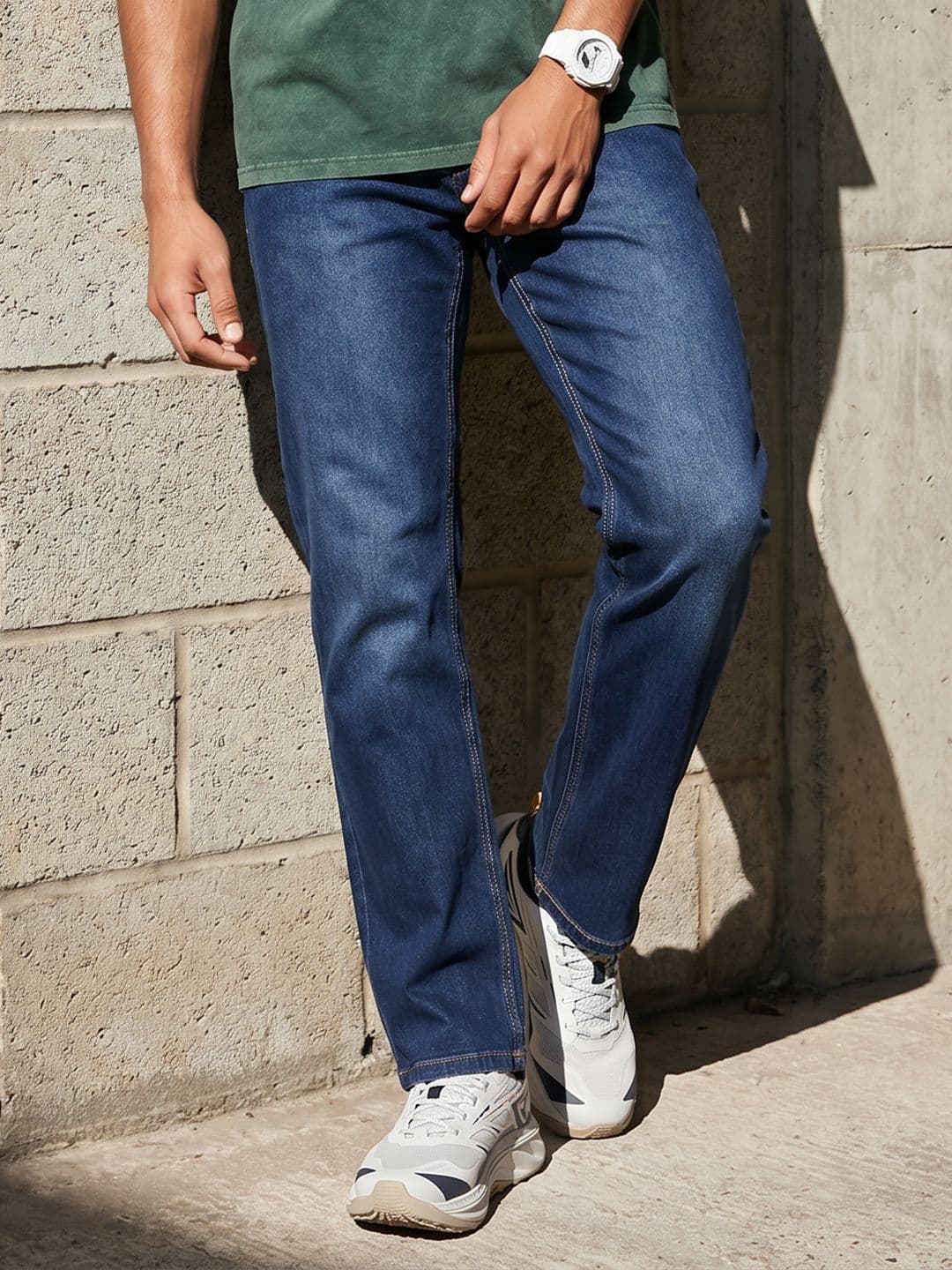 The Roadster Life Co. Men Regular Fit Light Fade Stretchable Jeans - view 1