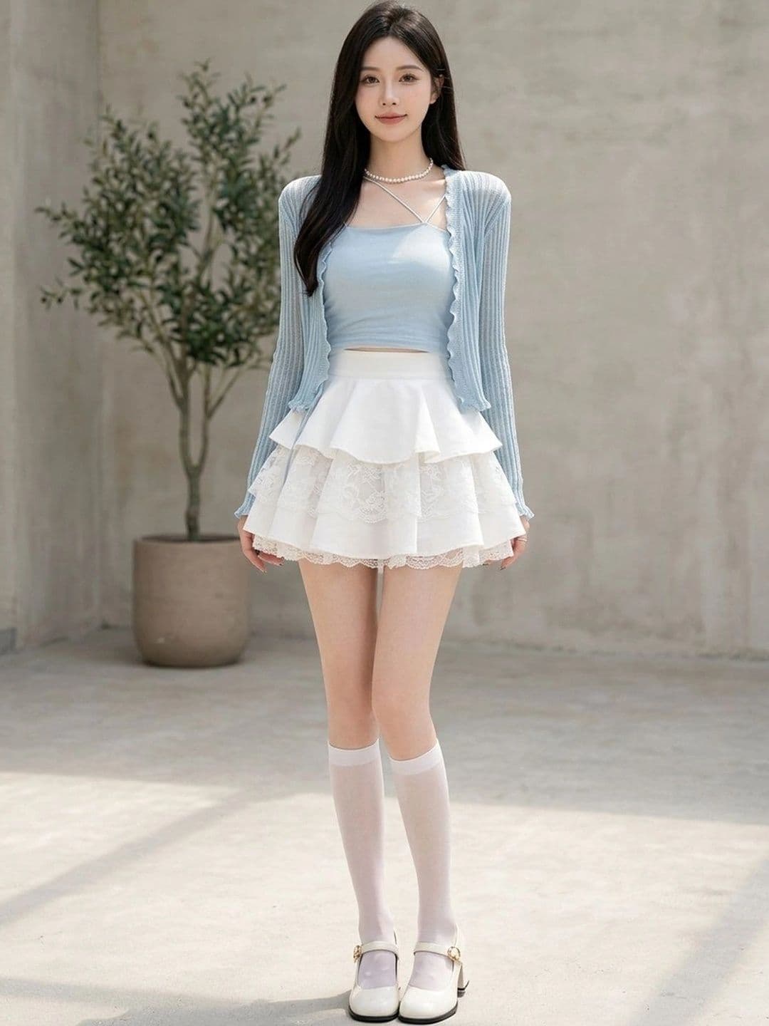 Suo Women Tiered Mini Flared Skirt - view 1