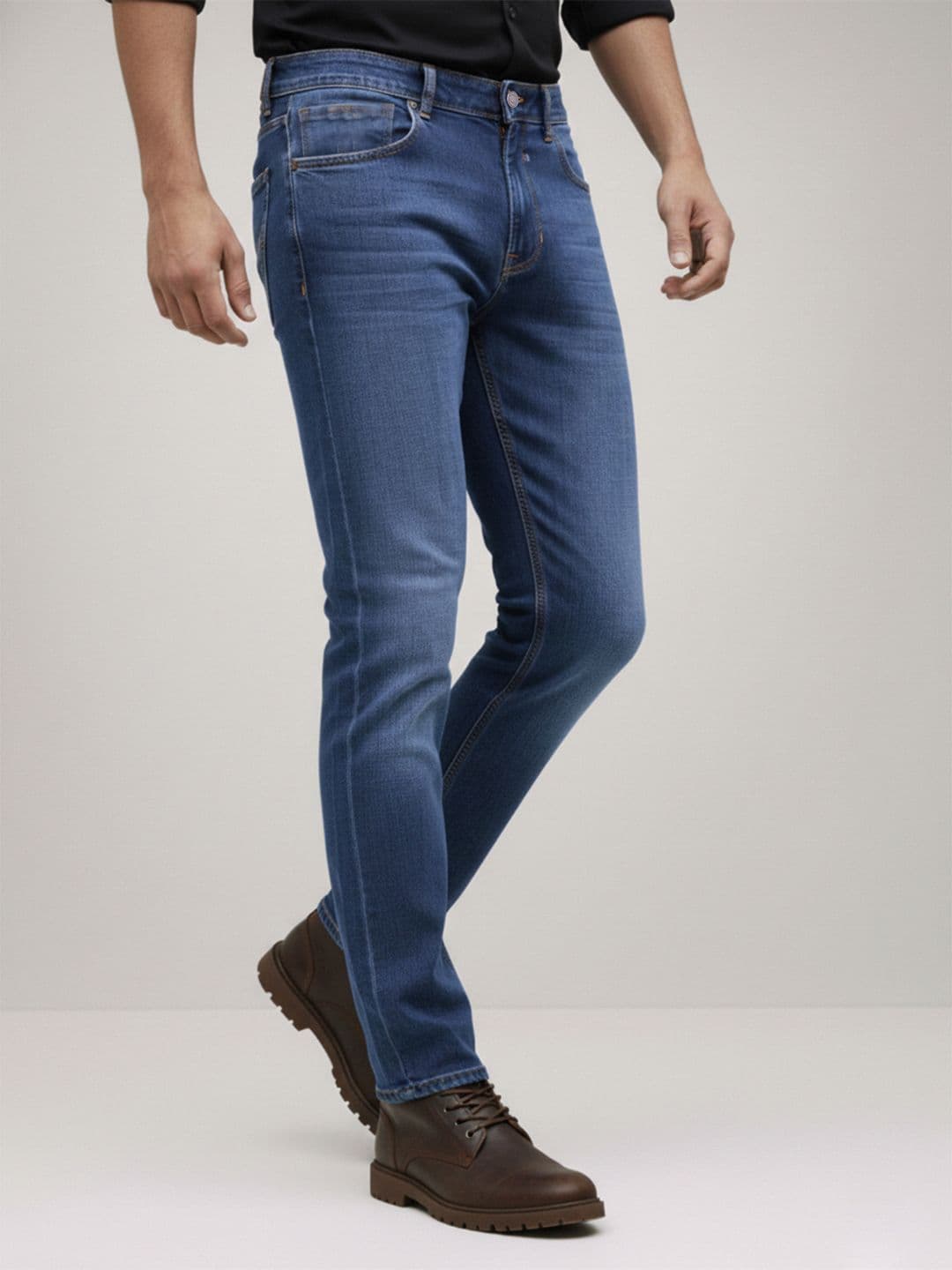 The Roadster Life Co. Men Straight Fit Stretchable Jeans With A Bag - view 1