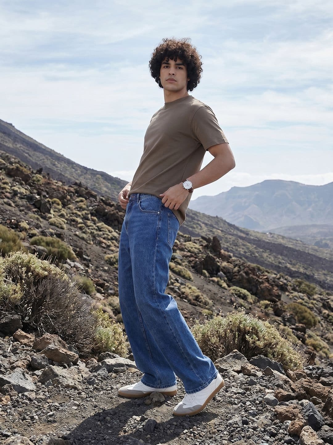 The Roadster Life Co. Men Baggy Fit Heavy Fade Stretchable Jeans - view 1