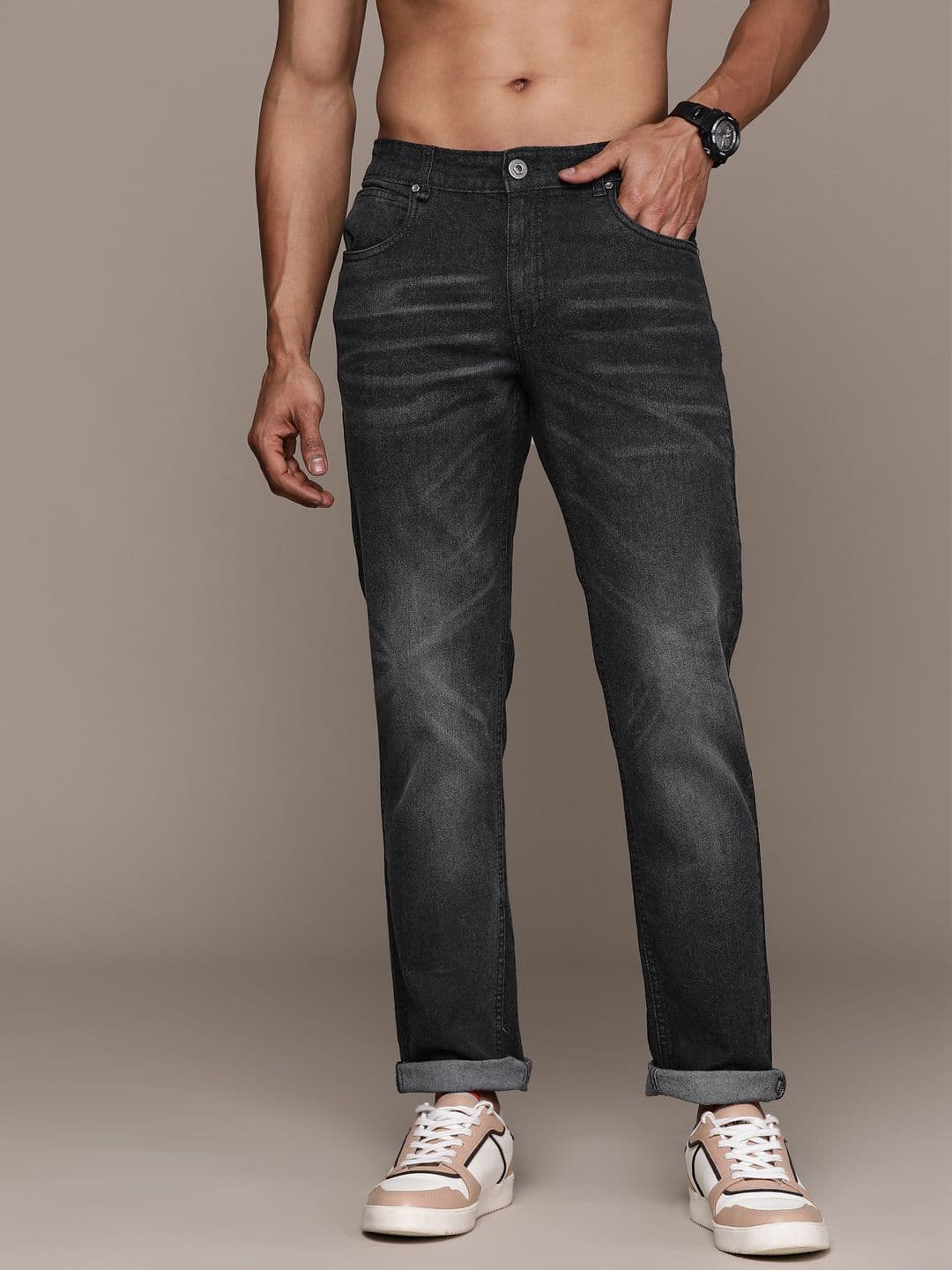 The Roadster Lifestyle Co. Men Slim Fit Light Fade Stretchable Jeans - view 1