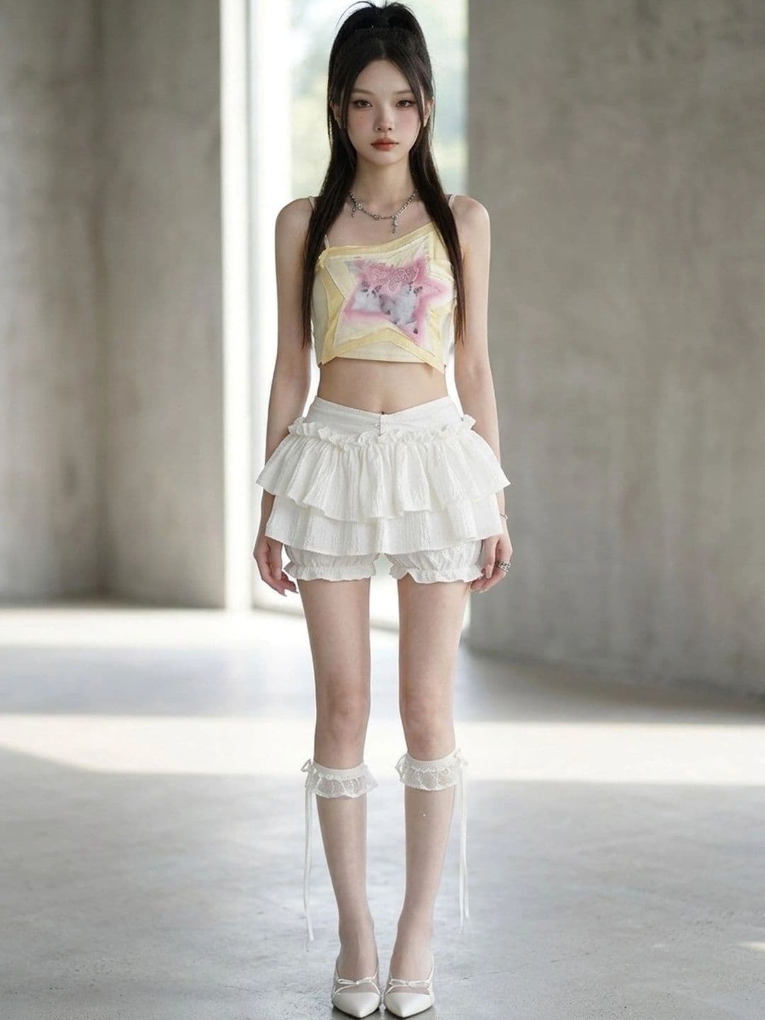 Suo Women Tiered Mini Flared Skirt - view 1