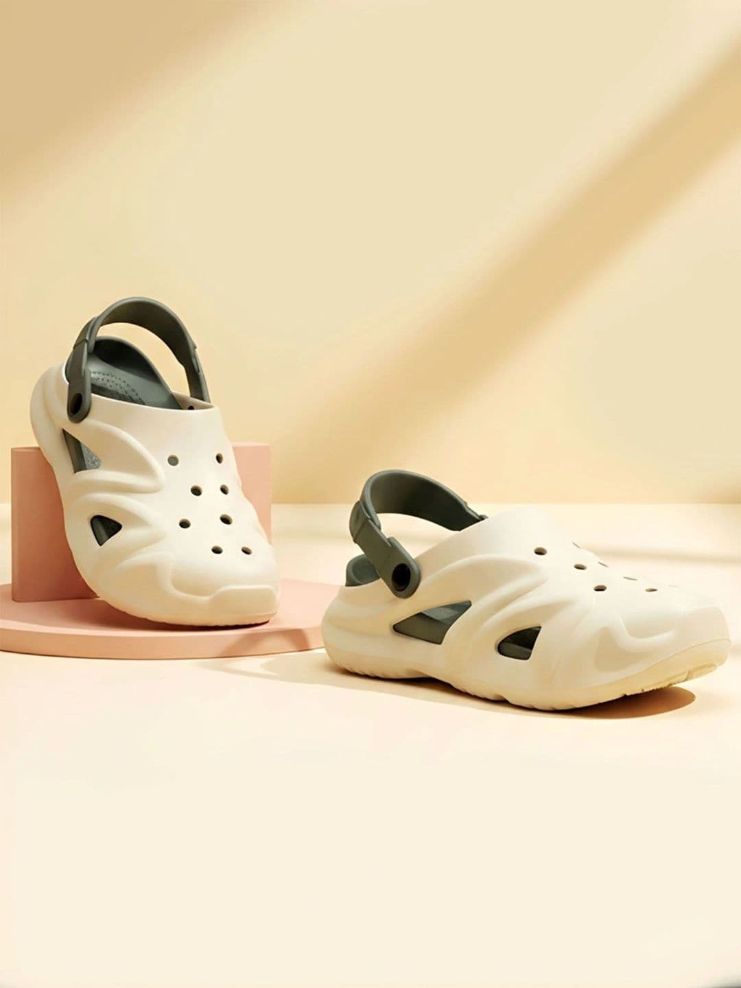 Bruton Sculpted Perforated Two-Toned Convertible Strap Clogs - view 1