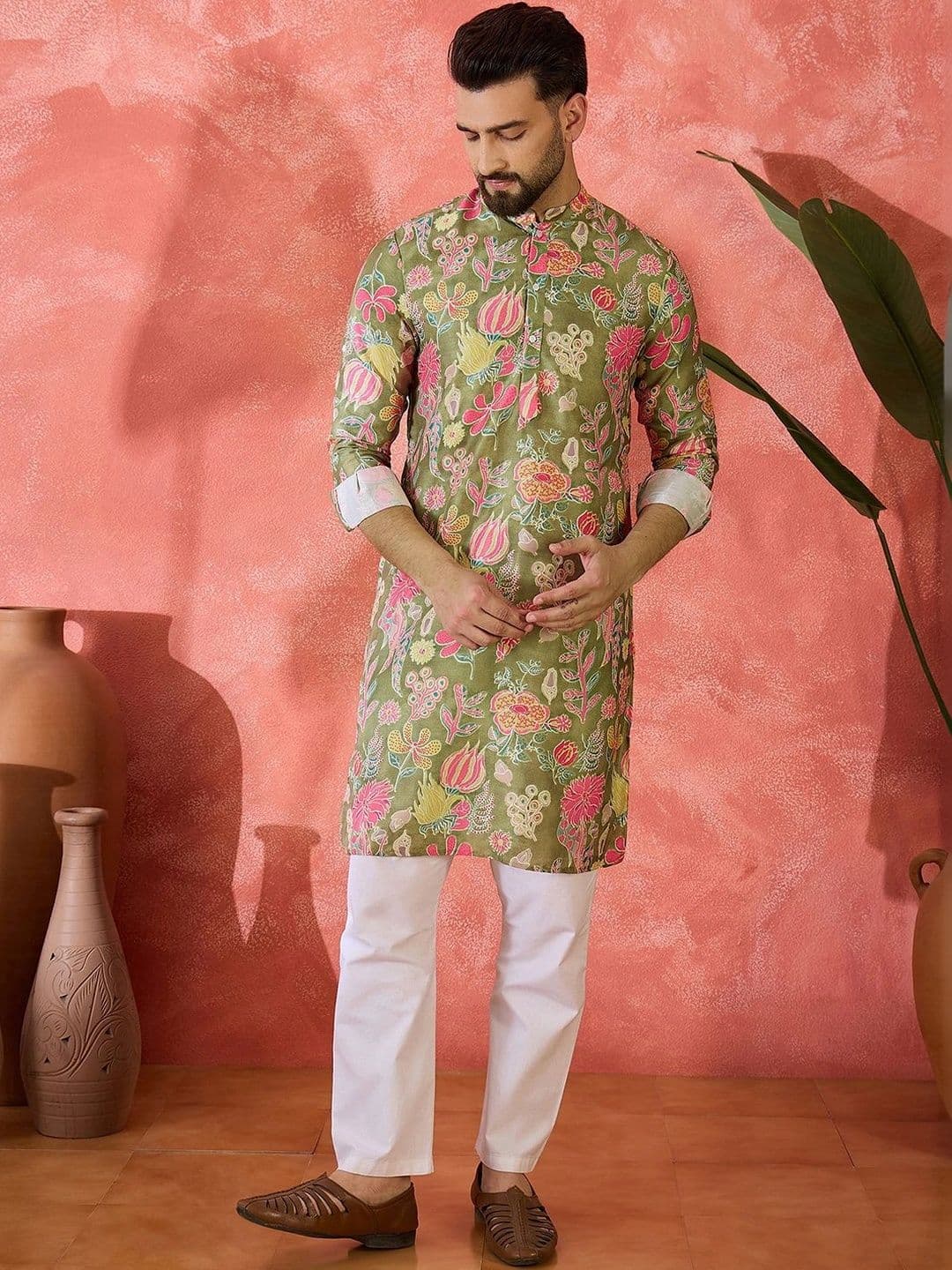 CHHAAP Men Floral Printed Floral Kurta - view 1