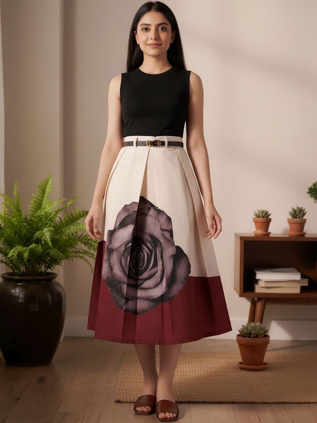 BLUE PIEGEON Women Cotton Floral Midi Fashion - view 1