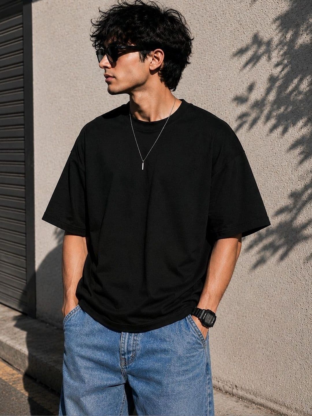 TeeVybe Men Drop-Shoulder Sleeves T-shirt - view 1