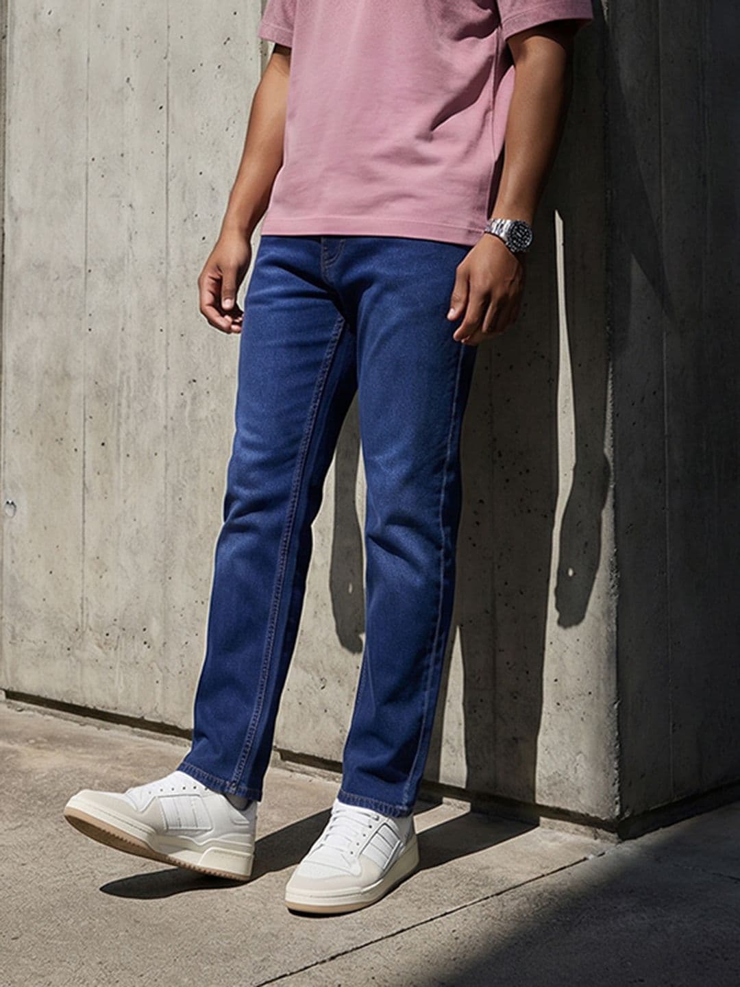 Roadster Men Regular Fit Mid-Rise Light Fade Stretchable Jeans - view 1