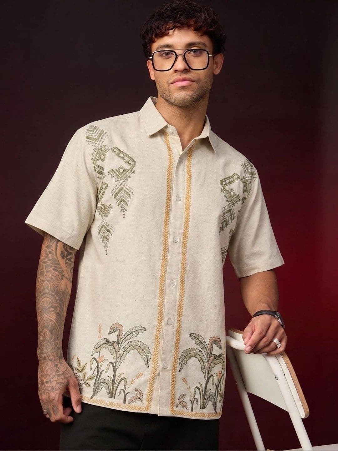 VELKYNOX Men Classic Printed Casual Shirt - view 1