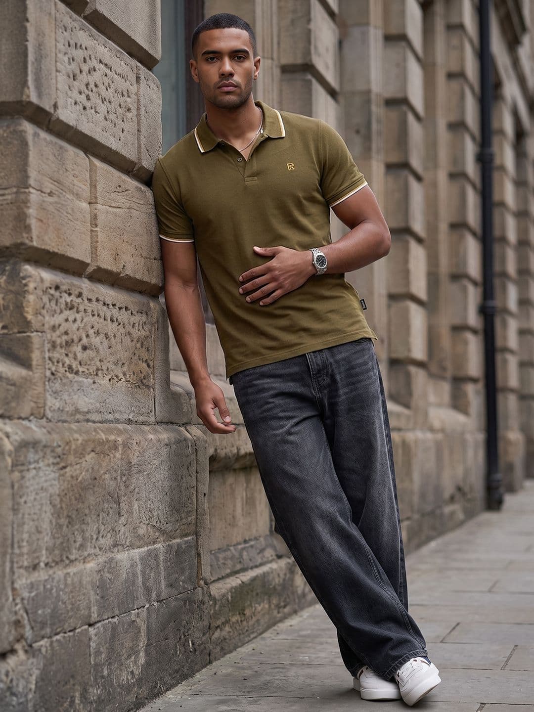 The Roadster Life Co. Polo Collar Pure Cotton T-shirt - view 1