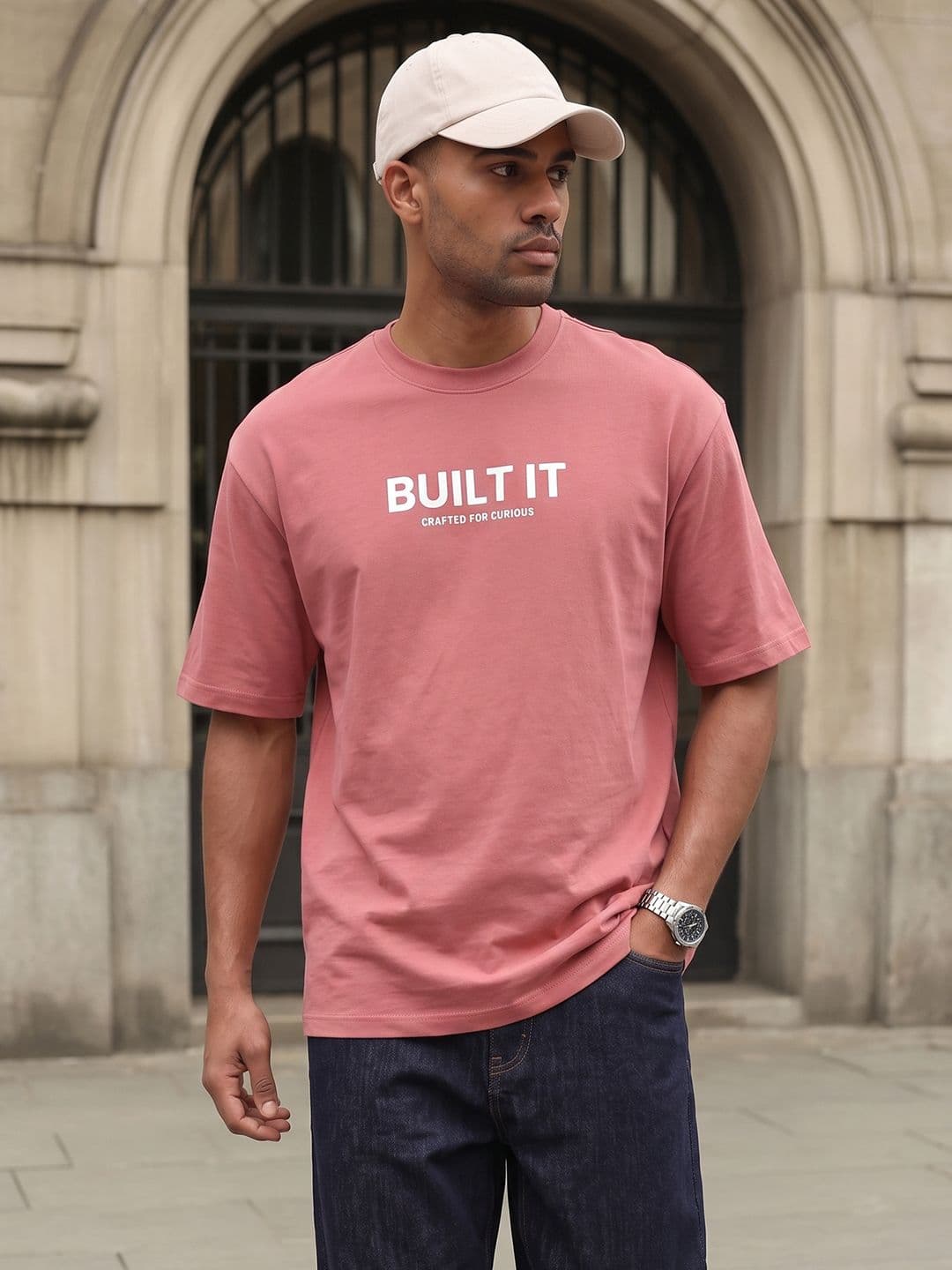 The Roadster Life Co. Relaxed Fit Typography Printed Pure Cotton T-shirt - view 1