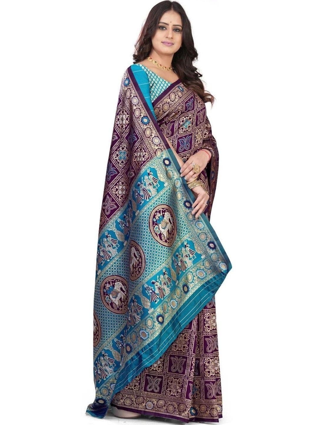 RANGVYRA LIFESTYLE Woven Design Zari Art Silk Saree - view 1