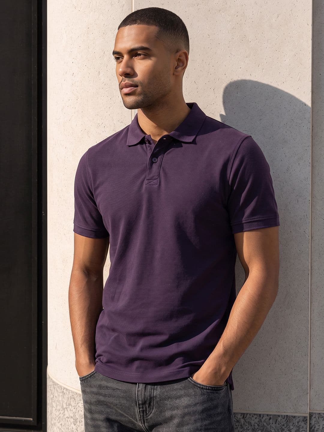 The Roadster Life Co. Polo Collar Pure Cotton T-shirt - view 1
