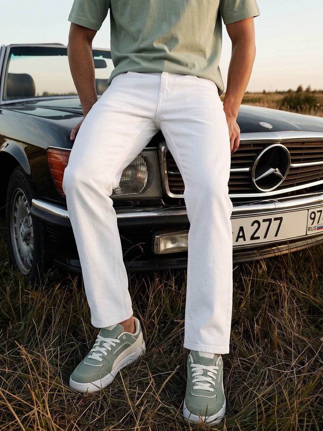 The Roadster Life Co. Men Coloured Regular Fit Stretchable Jeans - view 1